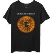 Alice In Chains Unisex T-Shirt: Circle Sun Vintage (Black) (Large)