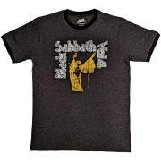 Black Sabbath Unisex Ringer T-Shirt: Vol 4 (Charcoal Grey) (Large)