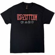 Led Zeppelin Unisex T-Shirt: Logo & Symbols XXL