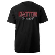 Led Zeppelin Unisex T-Shirt: Logo & Symbols L
