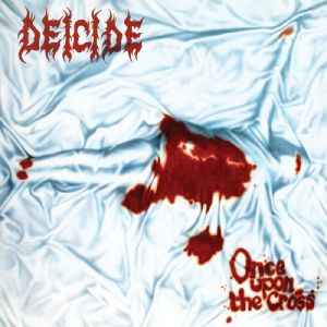 DEICIDE - Once upon the Cross LP UUSI Real Gone Music, Remastered LTD MILKY CLEAR WITH BLOOD SPLATTER vinyl