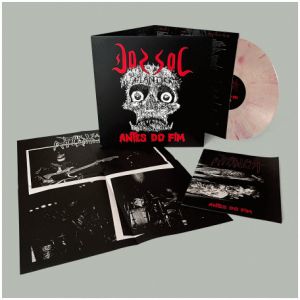 DORSAL ATLANTICA - Antes do fim - 40th anniversary edition - Deluxe trifold LP UUSI 24 page full color A4 booklet A2 poster LTD diehard marbled white with red streaks