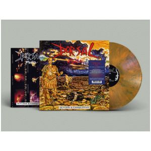DORSAL ATLANTICA - Dividir & conquistar - Deluxe gatefold LP UUSI 24 page full color A4 booklet LTD diehard marbled orange with blue streaks