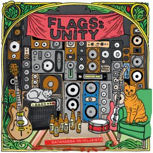 Flags Of Unity - Satamassa on hiljaista LP UUSI punainen vinyyli