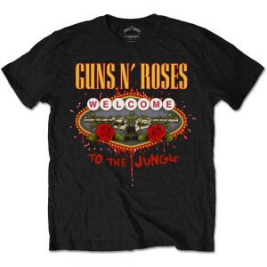 Guns N' Roses Unisex T-Shirt: Welcome to the Jungle (Black) (X-Large)