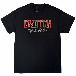 Led Zeppelin Unisex T-Shirt: Logo & Symbols XXL
