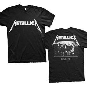Metallica Unisex T-Shirt: Master of Puppets Photo (Black) (Back Print) (XX-Large)