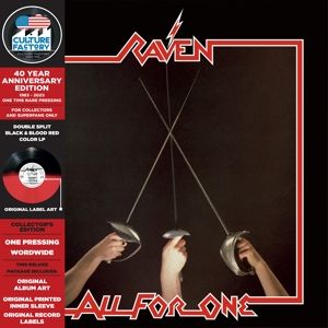 RAVEN - All For One LP Culture Factory LTD SPLIT BLACK/RED vinyl