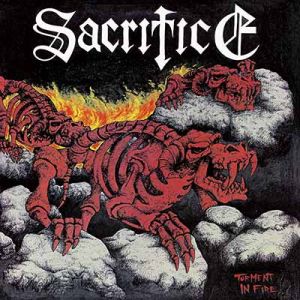 SACRIFICE - Torment in Fire LP UUSI LTD FIRE SPLATTER vinyl