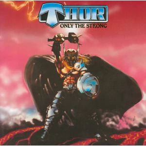 THOR - Only the Strong LP UUSI LTD MAGENTA vinyl